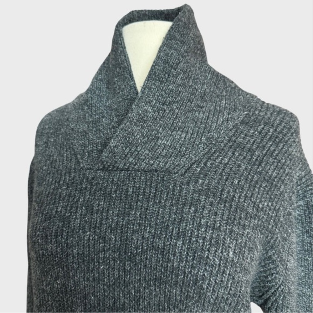 Small Unisex American Eagle Wool Blend Mock Neck Dark Gray Sweater Preppy - Picture 2 of 8